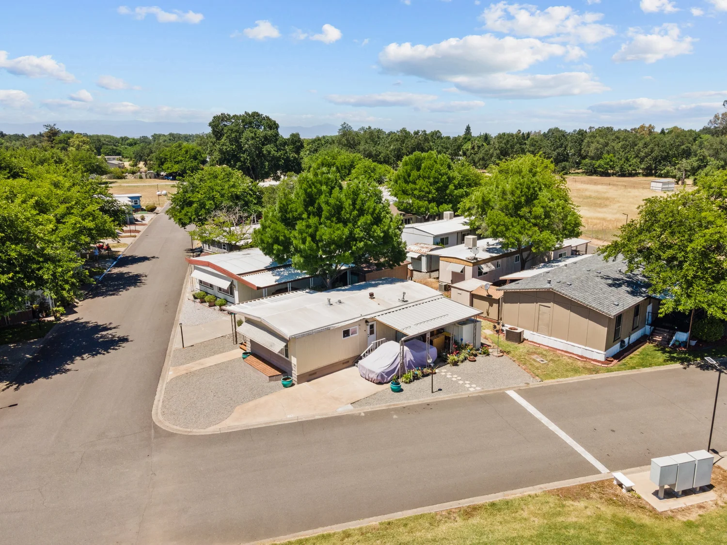 Aerial view of New Orchard Estates 55+ community